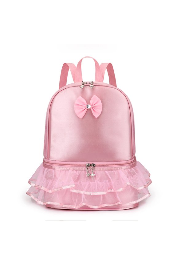 Dance Bag Bookbag Featuring Lace and Bow Teen Daily Dance Bags Training Pack Ballet Backpack Excellent Gift for Your Daughter