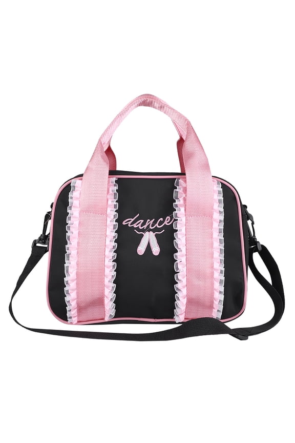 Dance Bag, Small Gym Bag Single Shoulder Large Capacity Oxford Cloth Ballet Tote, Ballet Handbag For Girls Sports Chidren Kids
