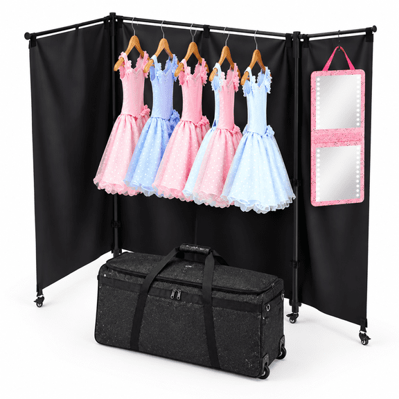 Dance Bag With Garment Rack And Curtain 23"petition Duffle