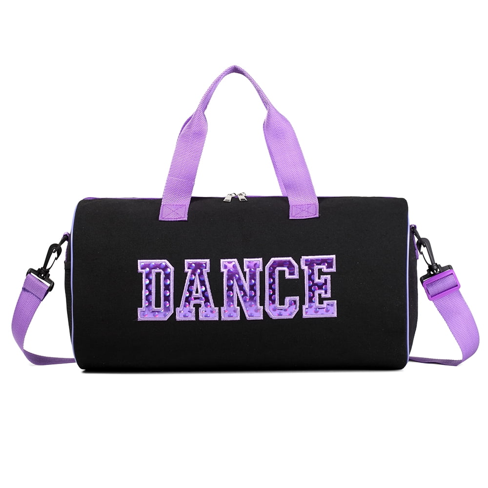 Dance Bag for Girls, Ballet Bag with Adjustable Straps, Large Compartment, Mesh Pocket 17"x9"x9