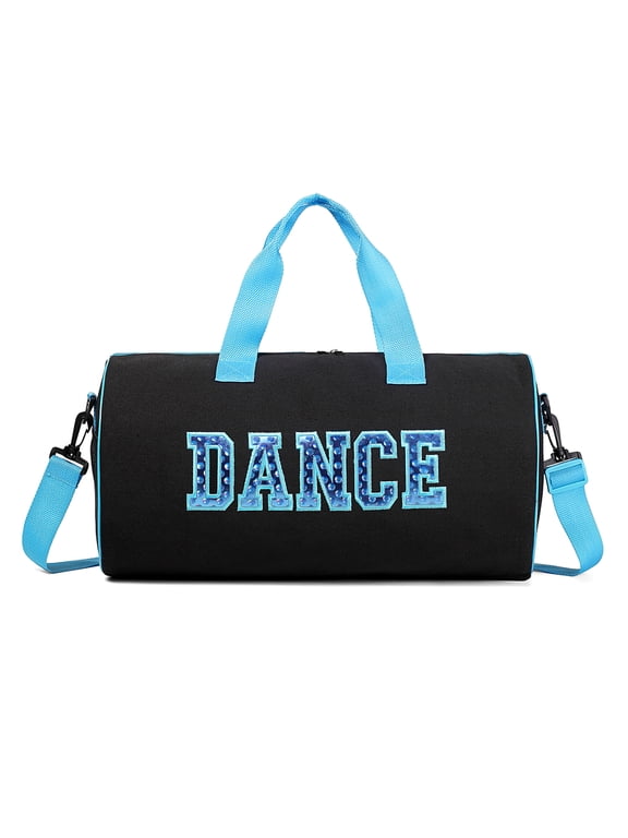 Dance Bag for Girls, Ballet Bag with Adjustable Straps, Large Compartment, Mesh Pocket 17"x9"x9"