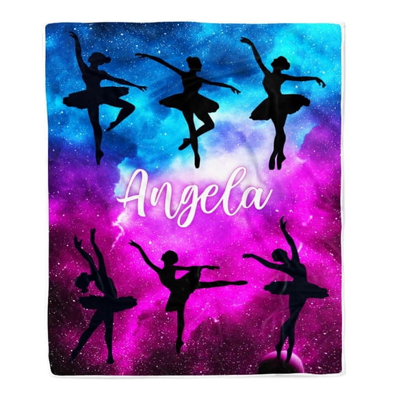 Dance Ballet Blanket With Name For Daughter Niece Granddaughter Birthday Graduation Bed Fleece Blanket, 50x60in Fleece Blanket