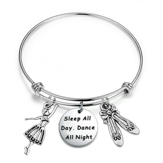 Dance Bangle Bracelet Girls Dance Jewelry Perfect Gift For Dance Recitals Dancers Teacher Gift