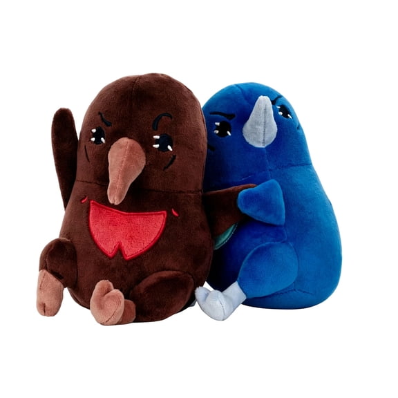 Dance Birds Plush, 2-Pack Chuck & Charlie Stuffed Animals Mini Set, Cute Plush with Hook-and-Loop Arms, Soft Fabric, Embroidered Details, Christmas Gift