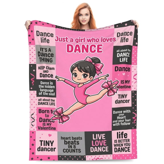 Dance Blanket | Ballet Hip Hop Jazz Gift | Artistic Hippie Graffiti Design | Cozy Plush Throw for Christmas Birthday Thanksgiving 50x40