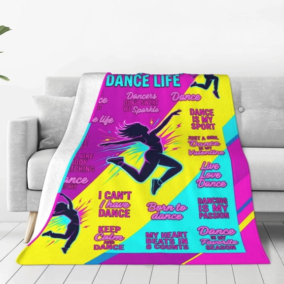 Dance Blanket, Dancer Gifts, Gifts for Dancers, Dancing Stuff/Accessories, Dance Competition Must Haves Soft Warm Throw 50x40