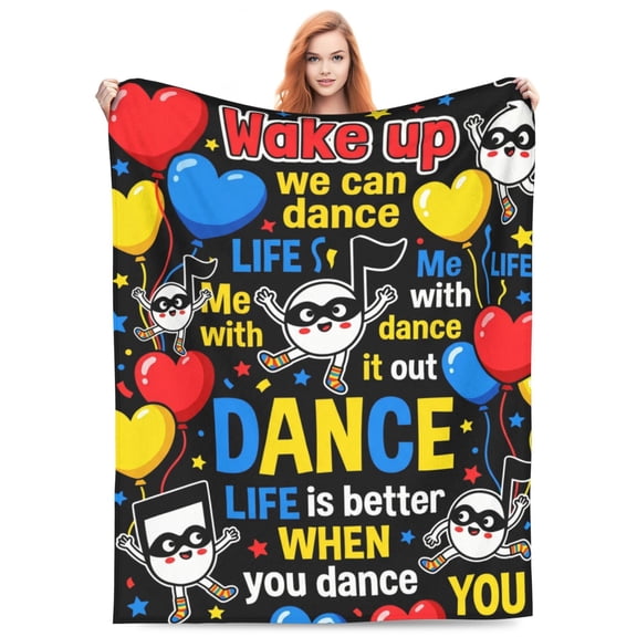 Dance Blanket, Hippie Graffiti Dance Life, Couch Sofa Bed, Dancing Accessories 50x40