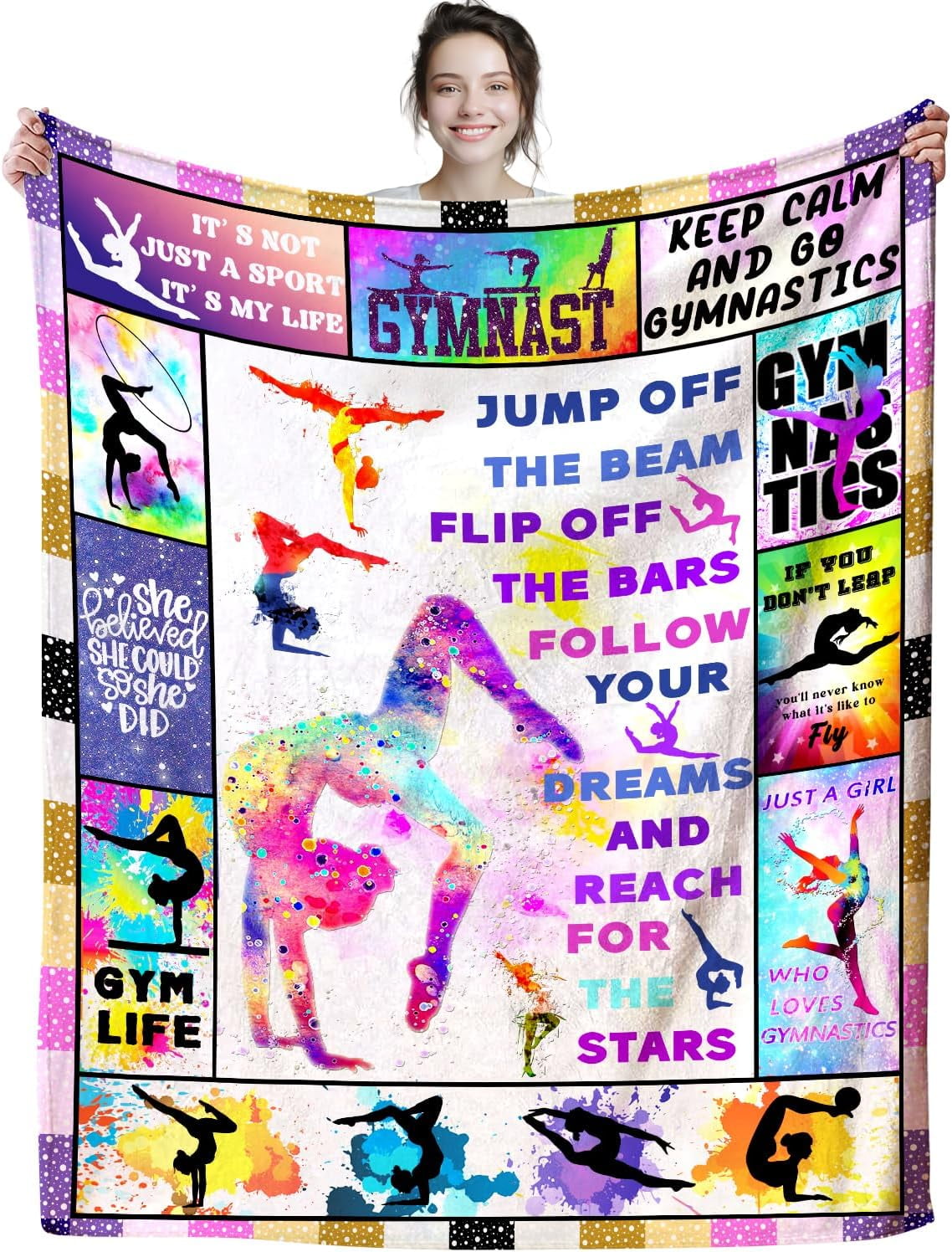 Dance Blanket Soft Cozy Bed Couch Dances Theme Throw Blankets Birthday Gifts for Teen Girls Teachers Women 50"x40"