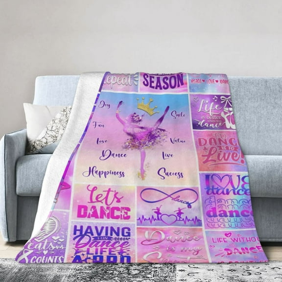 Dance Blanket Ultra Soft Flannel Dance Stuff Throw Blanket Dancer Gifts for Women Dance Lover Gifts for Teens Adults 50x40