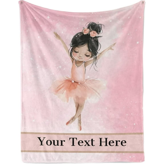 Dance Blankets and Throws, Custom Blanket for Dancers, Ballet Dance Teacher Appreciation Gifts Blankets, 30" x 40", Pink