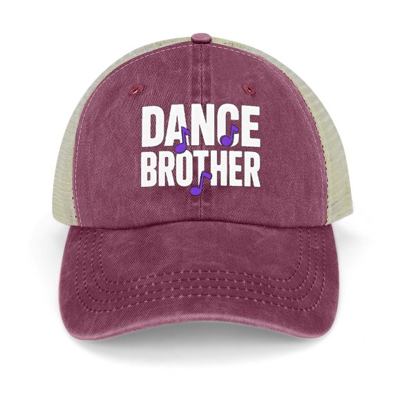 Dance Brother Wine Red Adjustable Trucker Baseball Cap for Men Women, Mesh Snapback Hat