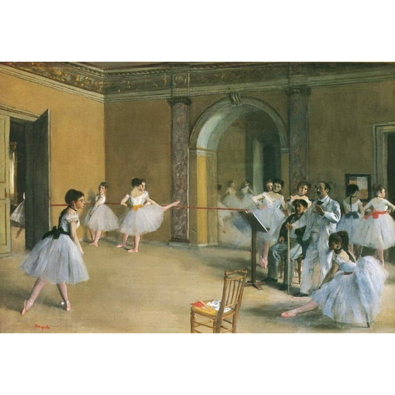 Dance Class At The Opera-Degas - CANVAS OR FINE PRINT WALL ART