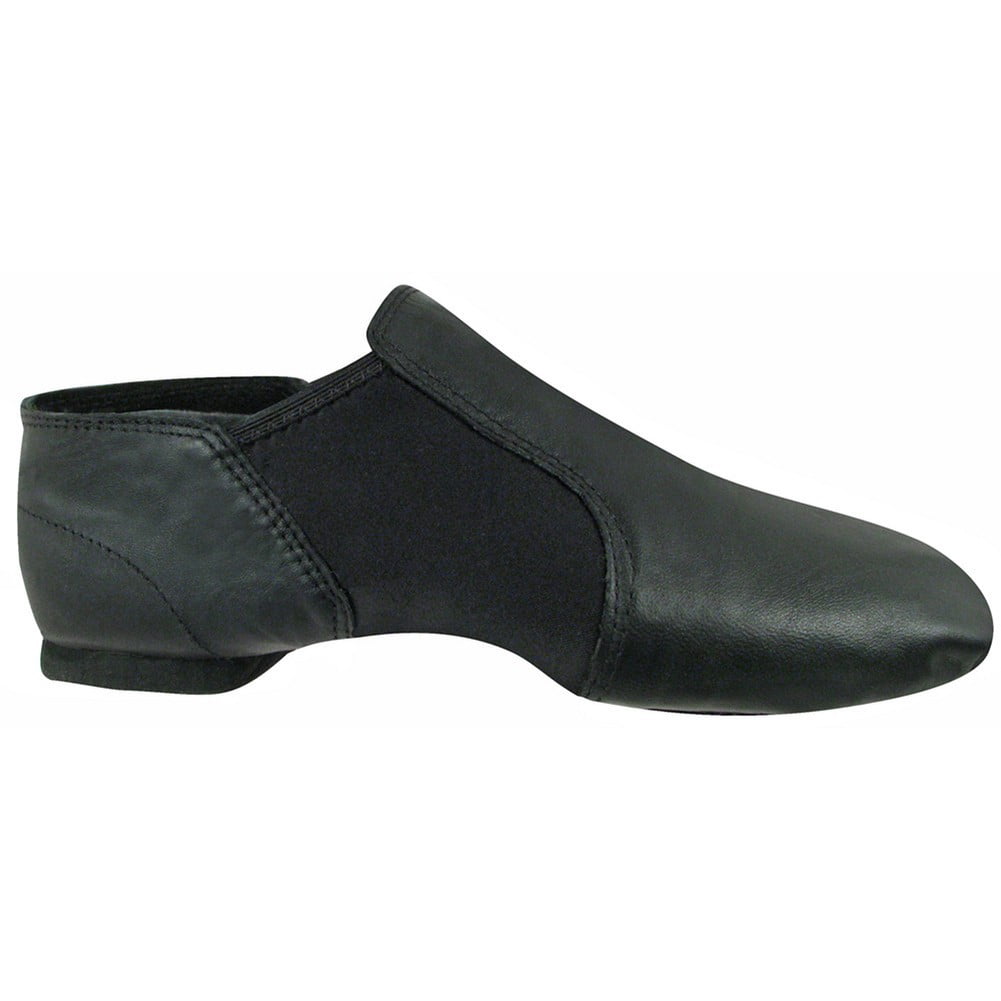 Black Leather Split-Sole Design Neoprene Wrap Wide Jazz Shoes 5-12 Womens