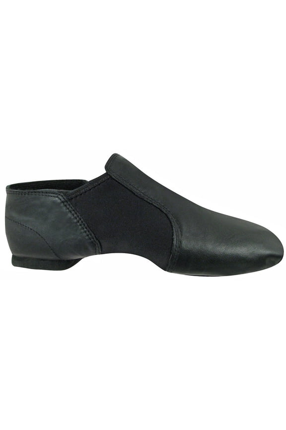 Black Leather Split-Sole Design Neoprene Wrap Wide Jazz Shoes 7 Womens