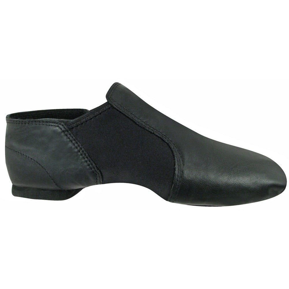 Black Leather Split-Sole Design Neoprene Wrap Wide Jazz Shoes 13 Womens