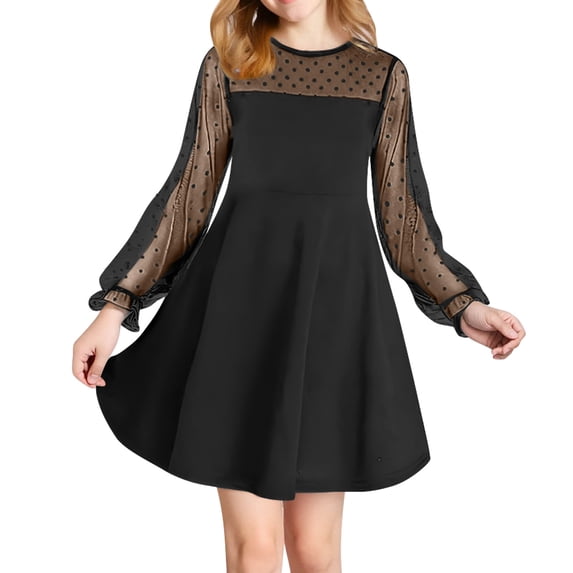 Dance Costumes Mesh A Line Formal Prom Party Evening Gowns Modest Graduation Dresses for Girls Long Sleeve Boat Neck Dresses Homecoming Dresses Girl 2026