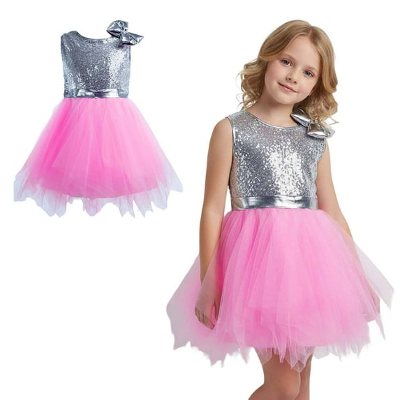 Dance for Girls Sequin Dress Tulle Dance Dresses Dance 90s Outfits for Kids Street Dance Outerwear 4-5 Years