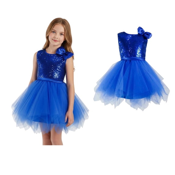 Dance for Girls Sequin Dress Tulle Dance Dresses Dance School Dance Dresses Performance Dancewear 8-10 Years