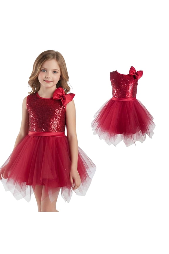 Dance for Girls Sequin Dress Tulle Dance Dresses Dance 90 S Outfits for Kids Performance Dancewear 7-8 Years