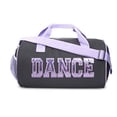 thumbnail image 1 of Dance Duffle Bag for Girls, Water-resistant Kids Travel Bag with Adjustable Carry On and Handy Pouch, Dance Accessories For Girls (Black/Purple), 1 of 9