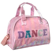 Dance Duffle Crossbody Garment Bags for Dancers, Girls, Teens, Athletes Glitter Dance Workout Carry On Waterproof Weekender Overnight Duffel Bag with Pockets