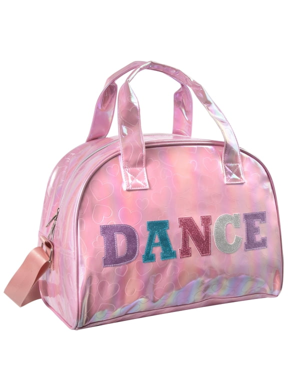 Dance Duffle Crossbody Garment Bags for Dancers, Girls, Teens, Athletes Glitter Dance Workout Carry On Waterproof Weekender Overnight Duffel Bag with Pockets