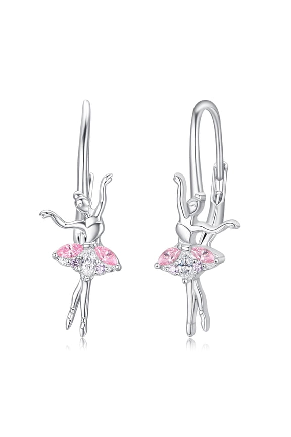 Dance Earrings for Women Sterling Silver Ballet Dance Earrings Competition HypoallergenicDancer Jewelry Gifts for Daughter15th Birthday Gifts for Teenager