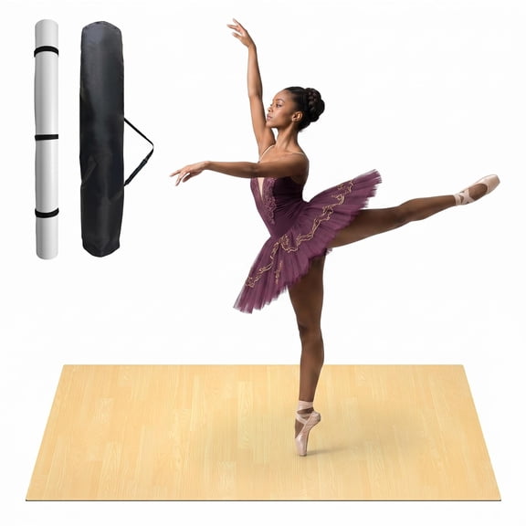 Dance Floor Mat 6x4 Ft Non-Slip PVC Surface for Ballet Jazz Fitness Portable