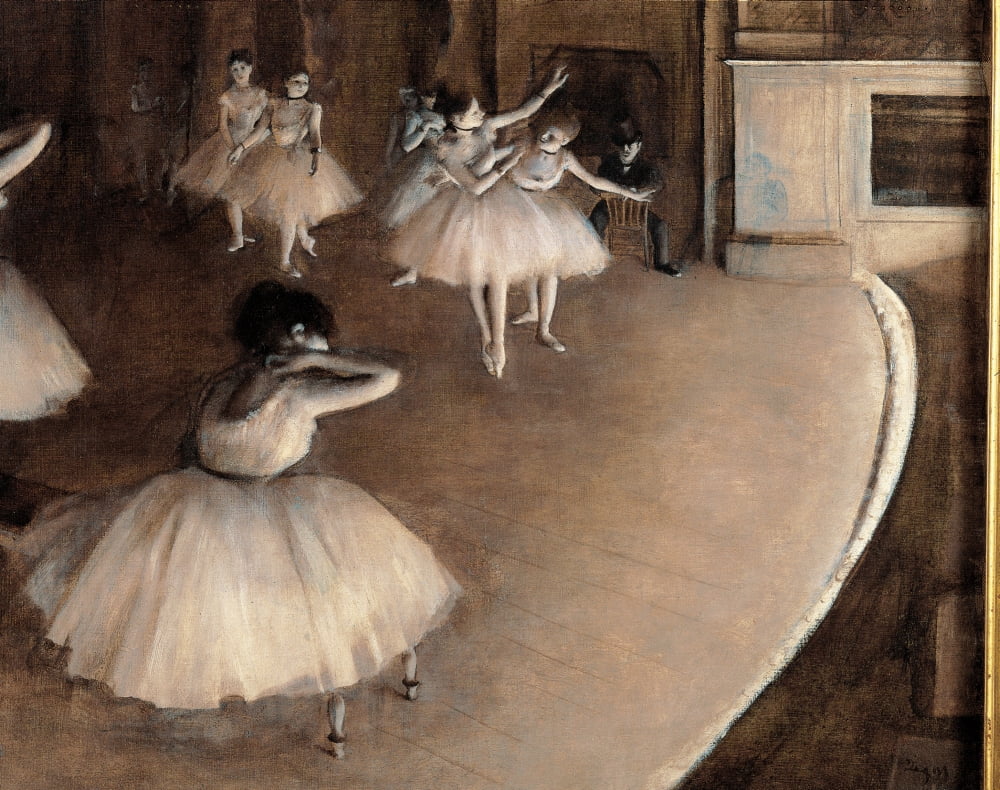 Dance Foyer At Opra (Paris) Canvas Art - (36 x 24)