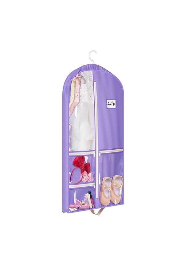 Dance Garment Bags For Dancers 40" Garment Bags For Dance Costumes With 3 Pockets Cheer Uniform Garment Bag