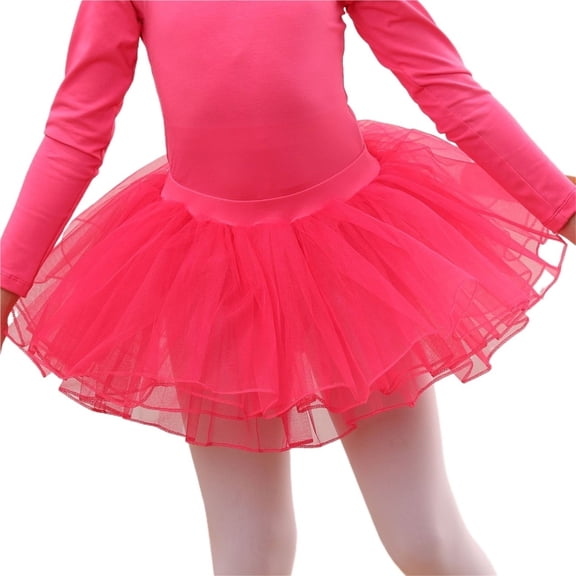 Dance Gauze Skirt Girls Tutu Skirt White Pink Skirt Girl Four-layer Tutu Dance Skirt