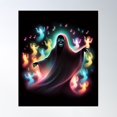 thumbnail image 1 of Dance Ghost Rainbow Poster Wall Art, Modern Wall Decor For Living Room Bedroom, 12x18 UNFRAMED, 1 of 3