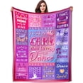 thumbnail image 1 of Dance Gifts Blanket Throw Stuff Dances Blankets Lightweight Flannel Warm Bedding Dance Gifts for Girls Dancers Kids Women Teachers Birthday Decorations 50"X40", 1 of 6