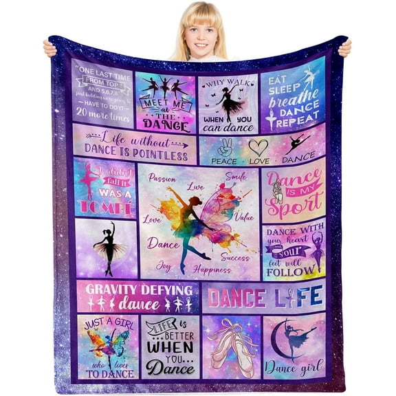 Dance Gifts, Dance Blanket, Dance Gifts for Girls, Dance Recital Gifts for Girls, Gifts for Dancers, Dancer Gifts for Girls on Christmas Birthday Thanksgivings