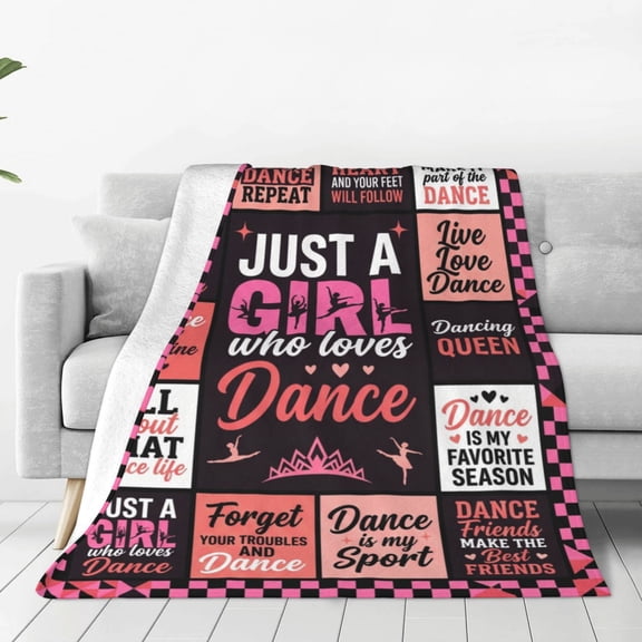 Dance Gifts, Dance Recital Dancer Ballet Ballerina Gifts for Girls Teens Her Teacher, Dancing Blanket Throw Gift for Dancers 50x40