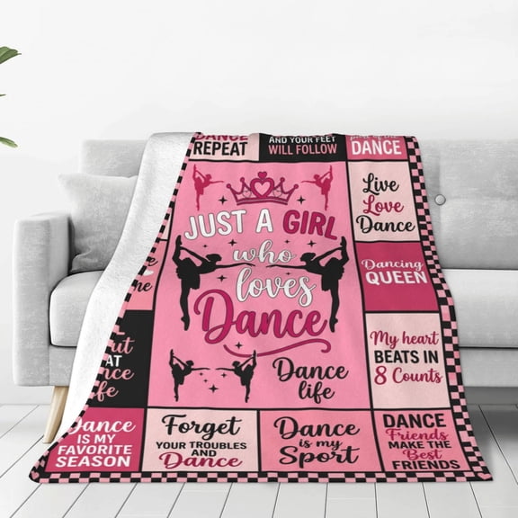 Dance Gifts, Dance Recital Dancer Ballet Ballerina Gifts for Girls Teens Her Teacher, Dancing Blanket Throw Gift for Dancers 50x40