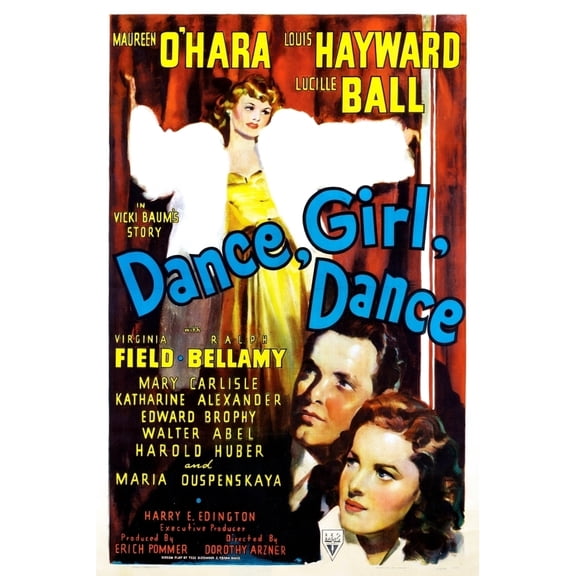 Dance Girl Dance From Top Lucille Ball Louis Hayward Maureen O'Hara 1940 Movie Poster Masterprint