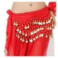 thumbnail image 1 of Dance Hip Scarf Sexy Women Belly Dance Chiffon Skirt Gold Sequins Waist Chain Tassel Belts Clubwear, 1 of 5