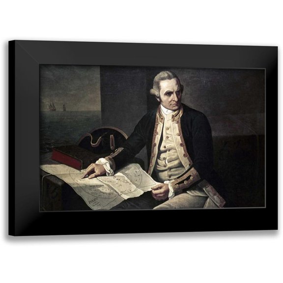 Dance-Holland, Nathaniel 14x10 Black Modern Framed Museum Art Print Titled - Captain James Cook