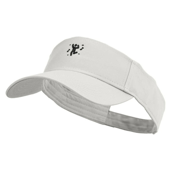 Dance Icon Embroidered Cotton Twill Sun Visor - White OSFM