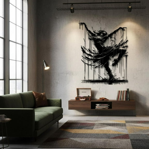 Dance In Rain Metal Wall Art