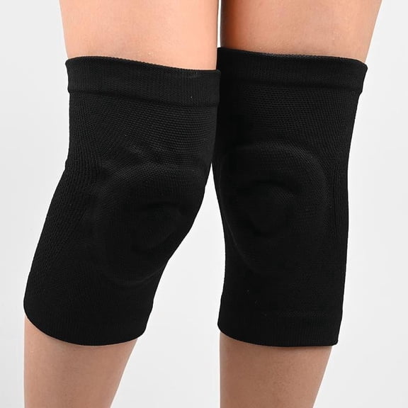 Dance Knee Pads with Silicone Cushioning, Polyester Cotton, Elastic Support, S, M, L, 1 Pair
