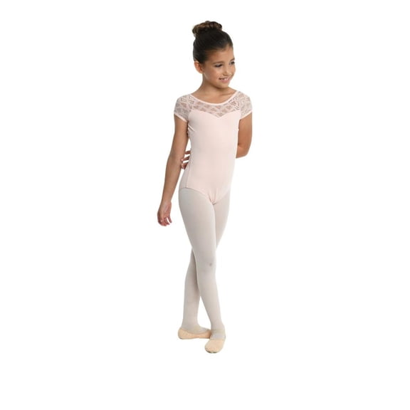 Dance Leotard Danz N Motion 23107C Big Kid Spandex-Lace Ballet Jazz Tap Modern Contemporary