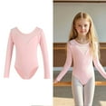 thumbnail image 1 of Dance Leotards for Girls Classic Long Sleeve Pink Ballet Leotard for Girls Teens Ballet Outfit Leotard for Girls 13-14 Years, 1 of 3