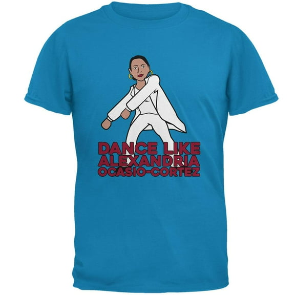 Dance Like Alexandria Ocasio Cortez Flossing Mens T Shirt Sapphire X-LG
