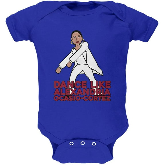 Dance Like Alexandria Ocasio Cortez Flossing Soft Baby One Piece Royal 12-18 M