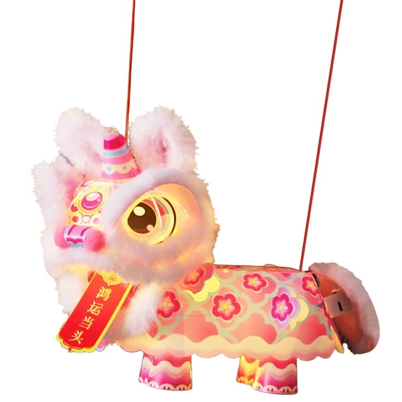 Dance Lion Lantern DIY Kit, Lion Dance Lantern Craft Set, Spring Festival Home Decoration, DIY Lunar New Year Decorations, DIY Festival Lantern Set, (Requires Assembly by Yourself)