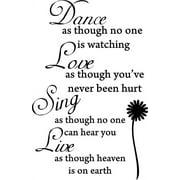 Dance Love Sing Live Wall Quotes Decal Removable Stickers Decor Vinyl Art