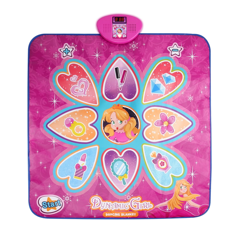 Dance Mat - Dance Mixer Rhythm Step Play Mat - Dance Game Toy Gift for Kids Girls Boys - Dance Pad with LED Lights, Adjustable Volume, Built-in Music, 3 Challenge Levels (35.4"X36.7")