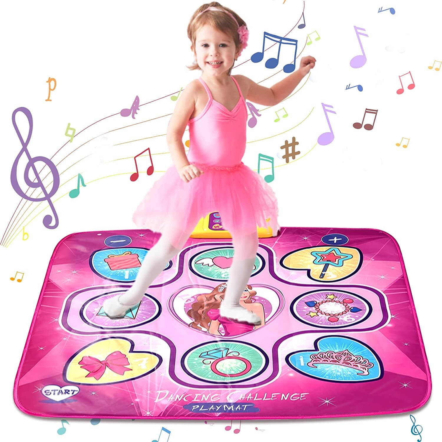 Dance Mat, Electronic Light Up Dance Pad Musical Play Mats Dancing Floor Game Mat Toys with 5